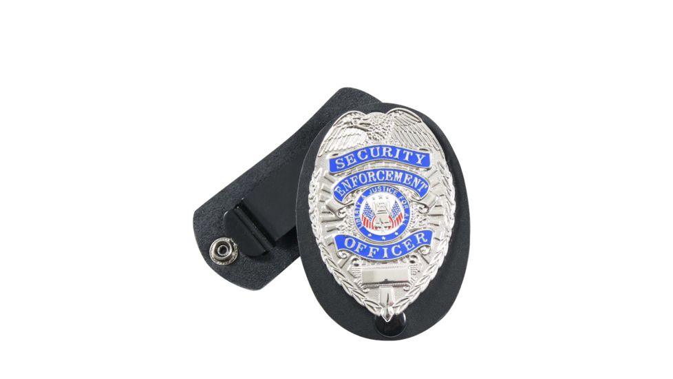 Rothco Leather Clip-on Badge Holder / Swivel Snap, 1133