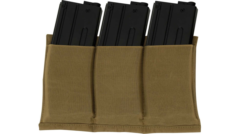Rothco Lightweight 3Mag Elastic Retention Pouch, Coyote Brown, One Size, 5956-CoyoteBrown-OneSize
