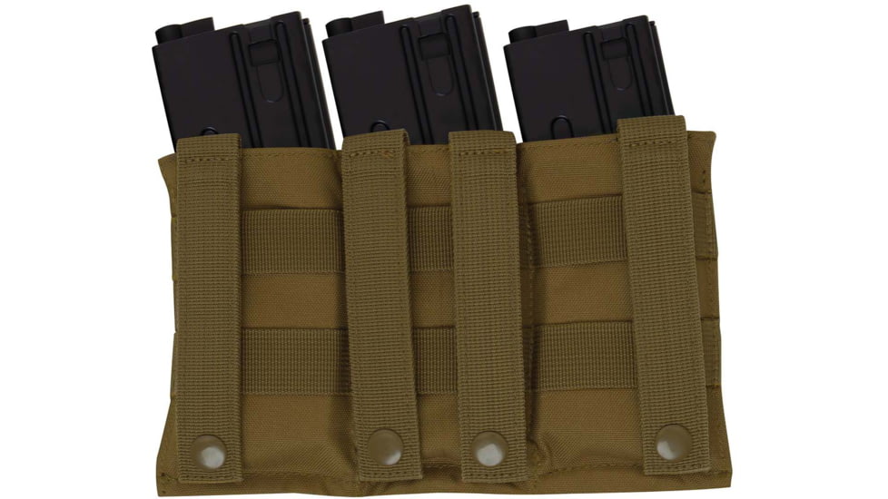 Rothco Lightweight 3Mag Elastic Retention Pouch, Coyote Brown, One Size, 5956-CoyoteBrown-OneSize