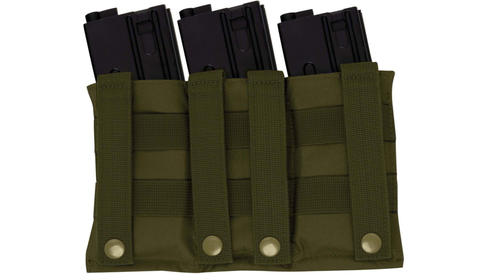 Rothco Lightweight 3Mag Elastic Retention Pouch, Olive Drab, One Size, 5956-OliveDrab-OneSize
