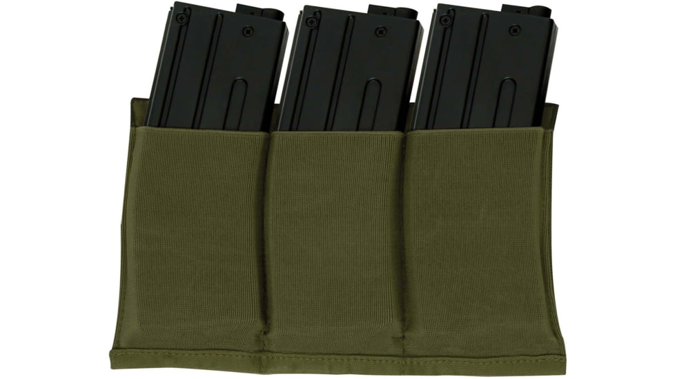 Rothco Lightweight 3Mag Elastic Retention Pouch, Olive Drab, One Size, 5956-OliveDrab-OneSize