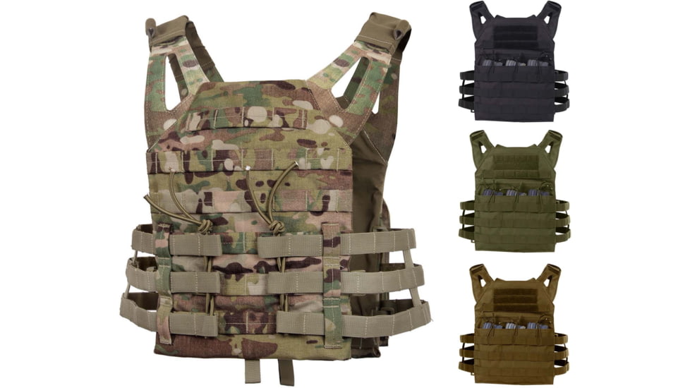 Rothco Lightweight Plate Carrier Vest, Coyote Brown, Olive Drab