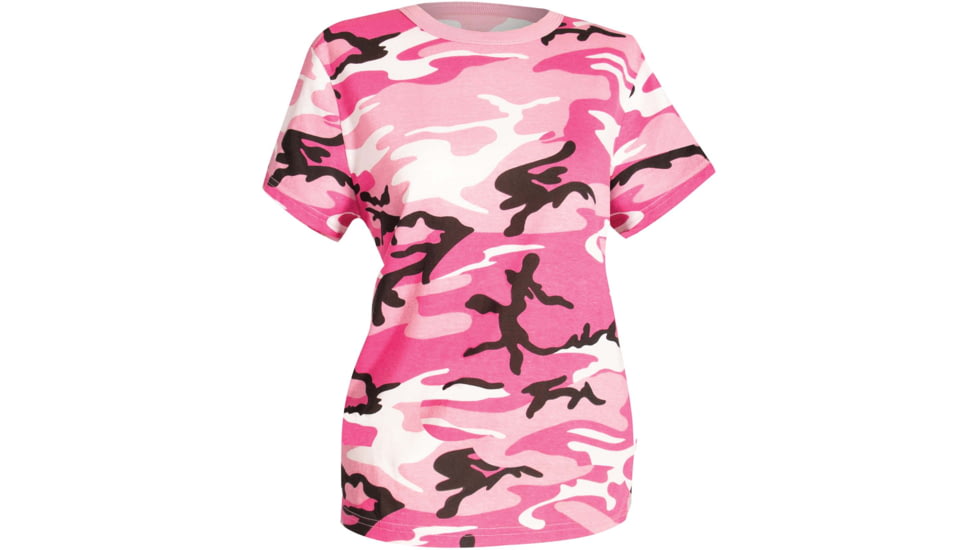Rothco Long Length Camo T-Shirt - Womens, Pink Camo, Small, 56789-PinkCamo-S