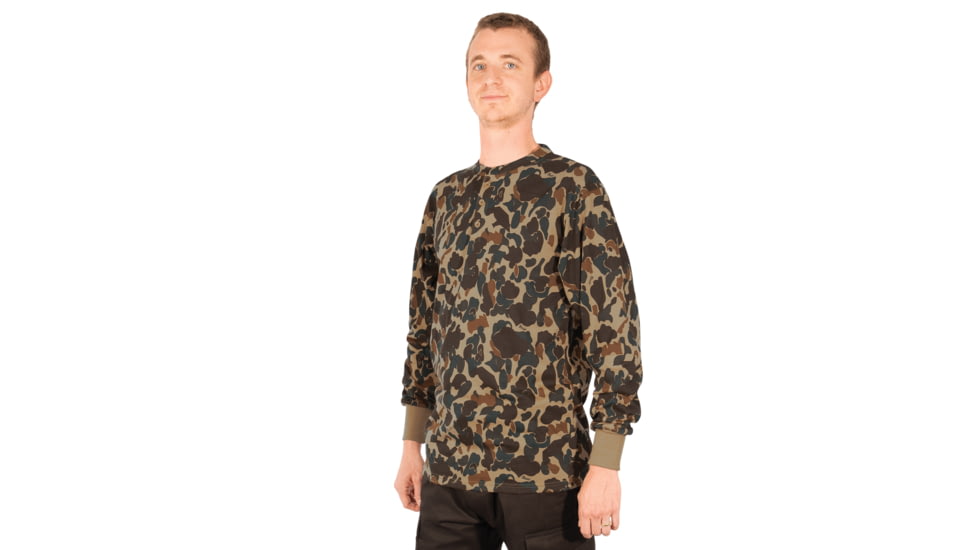 Rothco Long Sleeve Henley T-Shirt - Men's, Fred Bear Camo, Small, 21050-FredBearCamo-S