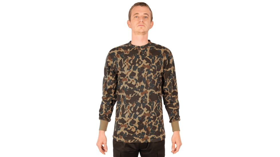 Rothco Long Sleeve Henley T-Shirt - Mens, Fred Bear Camo, Small, 21050-FredBearCamo-S