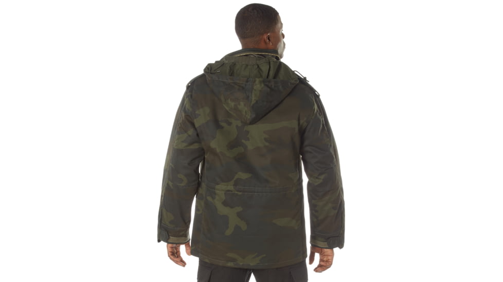 Rothco M-65 Camo Field Jacket, S, Camo, 12085-MidnightWoodlandCamo-S