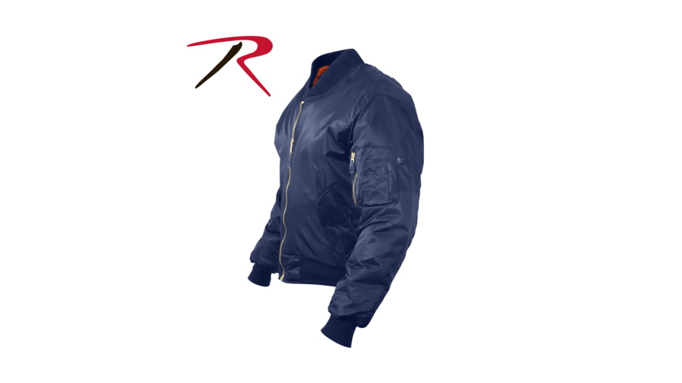 Rothco MA-1 Flight Jacket, Navy Blue, 2XS, 7325-NavyBlue-XXS