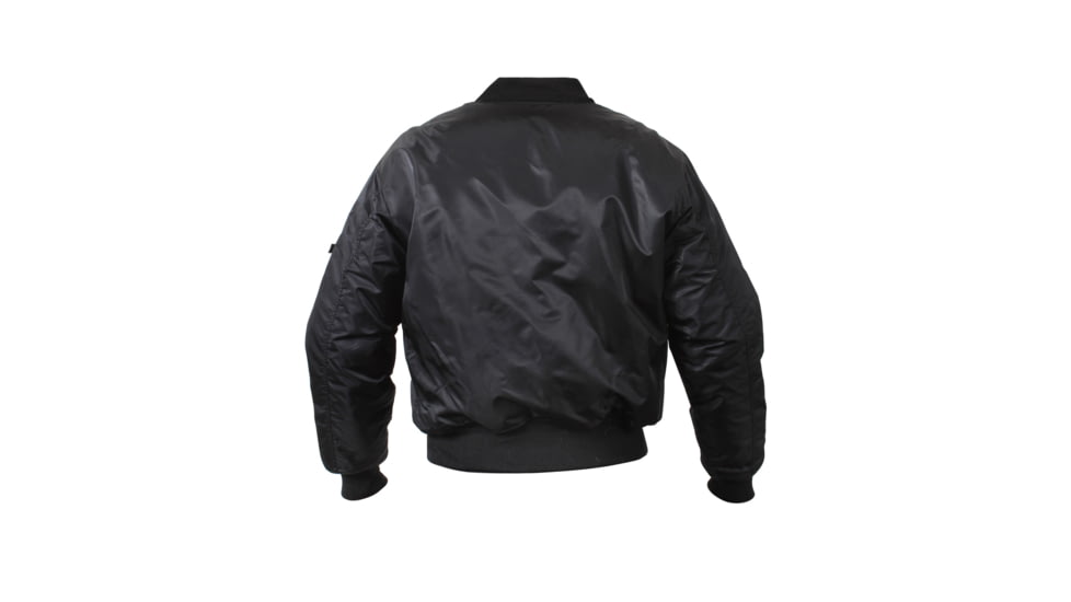 Rothco MA-1 Flight Jacket, Black, M, 7324-Black-M