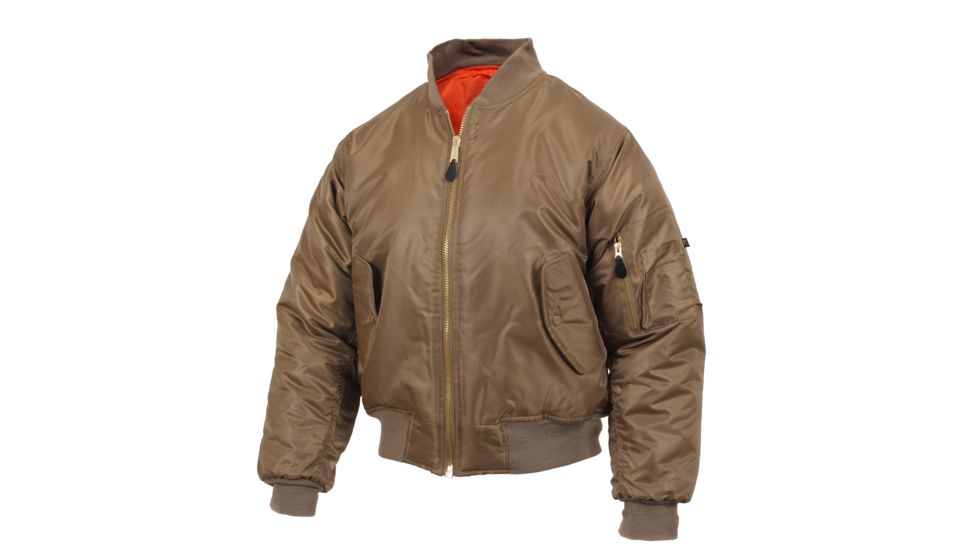 Rothco MA-1 Flight Jacket, Coyote Brown, Small, 7544-CoyoteBrown-S