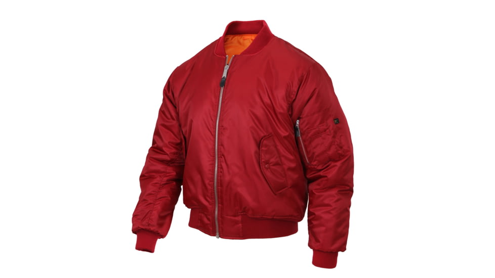 Rothco MA-1 Flight Jacket, Red, Small, 7474-Red-S