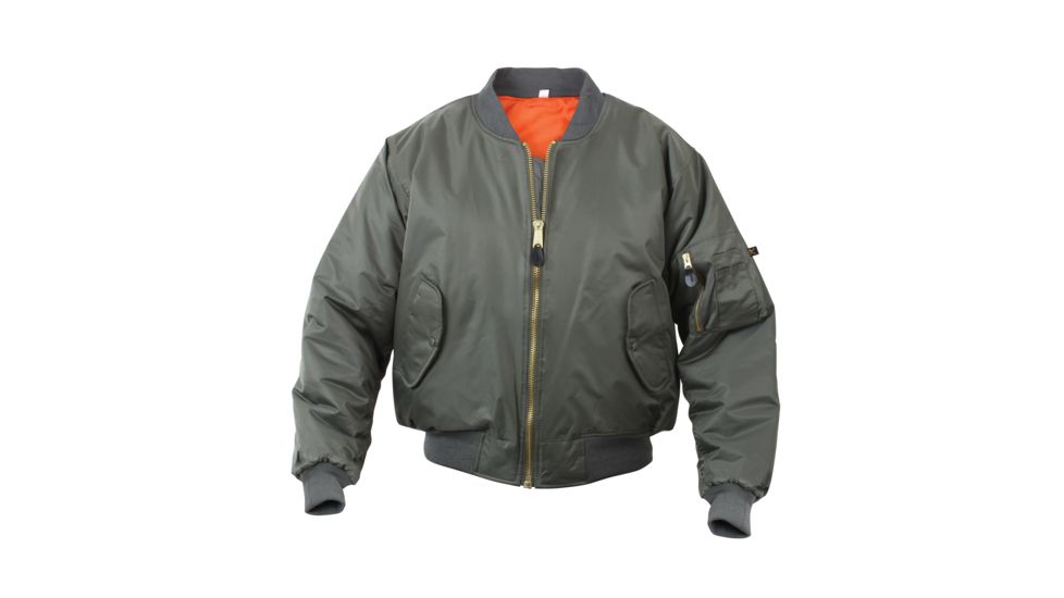 Rothco MA-1 Flight Jacket, Sage Green, M, 7323-SageGreen-M