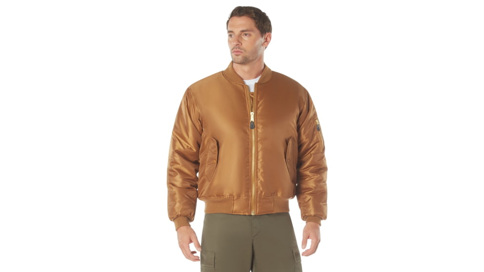 Rothco MA-1 Flight Jacket - Mens, Work Brown, Medium, 77555-WorkBrown-M