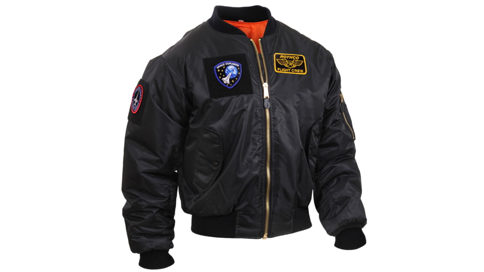 Rothco MA-1 Flight Jacket with Patches, Sage Green, Small, 7240-SageGreen-S