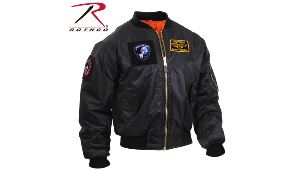 Rothco MA-1 Flight Jacket with Patches, Sage Green, Small, 7240-SageGreen-S