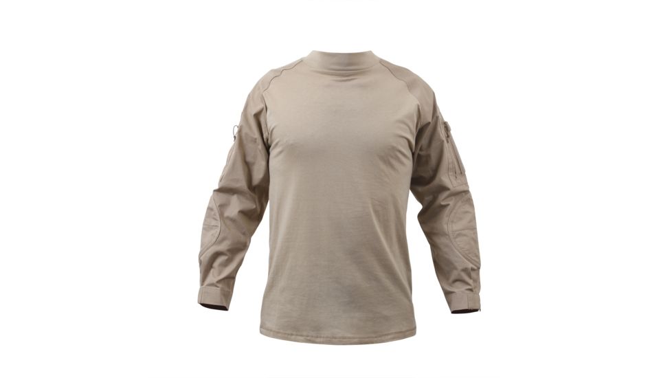 Rothco Military FR NYCO Combat Shirt, Desert Sand, Small, 90030-DesertSand-S