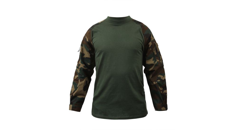 Rothco Military FR NYCO Combat Shirt, Woodland Camo, 2XL, 90026-WoodlandCamo-2XL