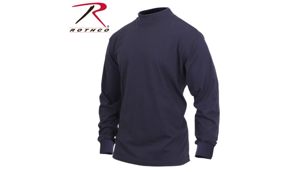 Rothco Mock Turtleneck, Midnight Navy Blue, S, 3400-MidnightNavyBlue-S