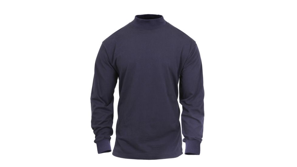 Rothco Mock Turtleneck, Midnight Navy Blue, Small, 3400-MidnightNavyBlue-S