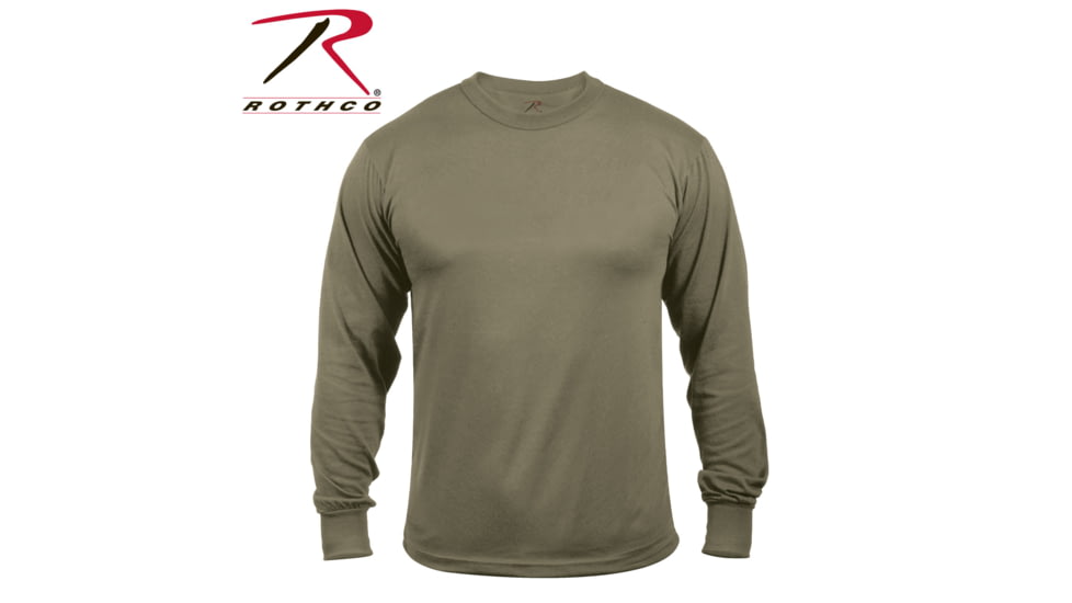 Rothco Moisture Wicking Long Sleeve T-Shirt, AR 670-1 Coyote Brown, M, 3753-AR670-1CoyoteBrown-M