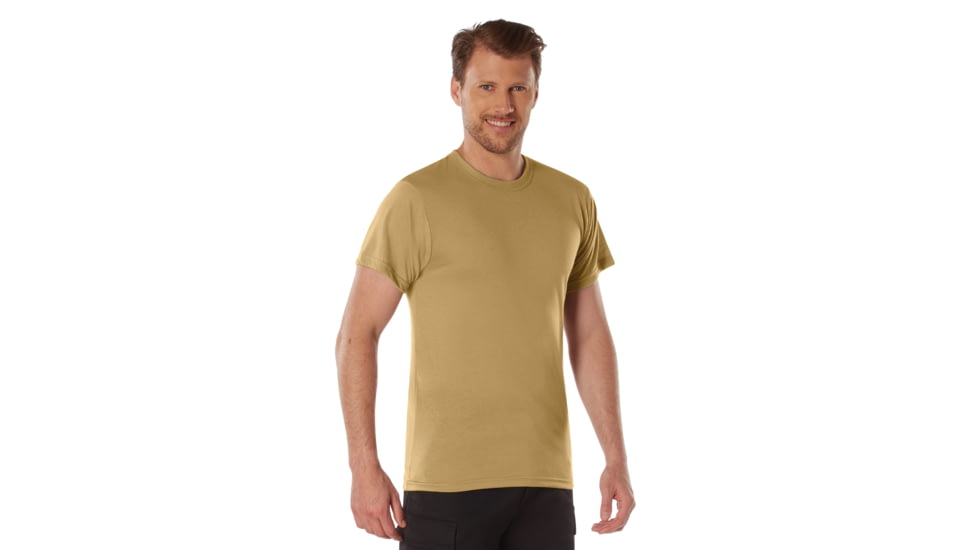 Rothco Moisture Wicking T-Shirts, Brown, L, 9574-Brown-L