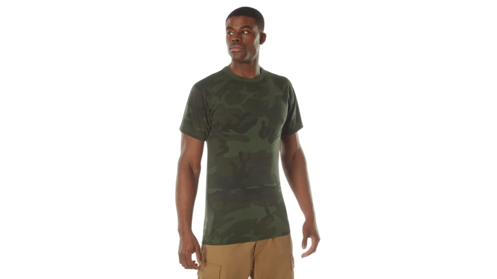 Rothco Moisture Wicking T-Shirts - Men's, Midnight Woodland Camo, Large, 12325-MidnightWoodlandCamo-L