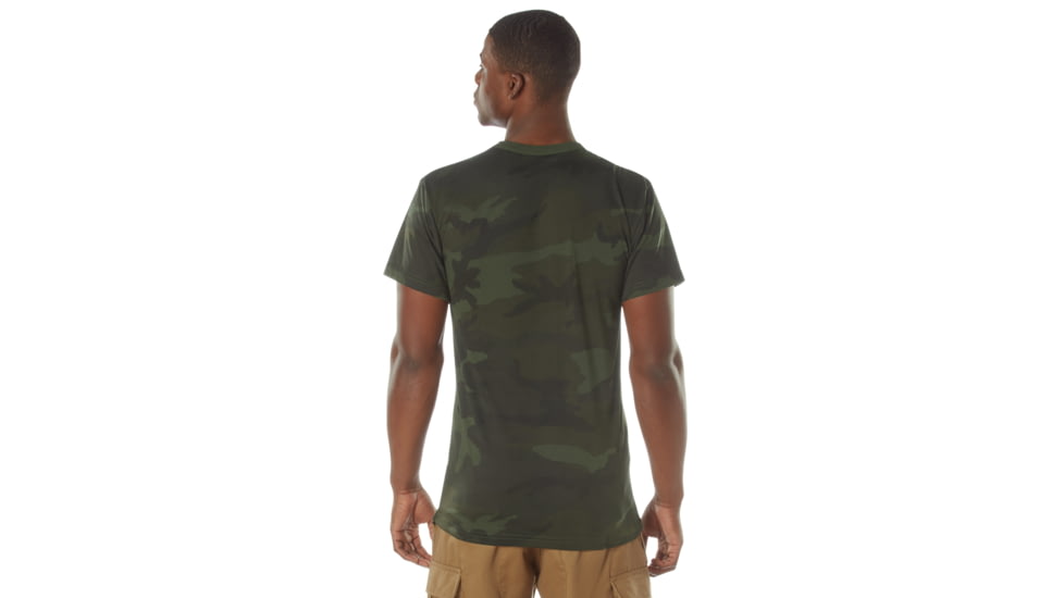Rothco Moisture Wicking T-Shirts - Mens, L, Camo, 12325-MidnightWoodlandCamo-L