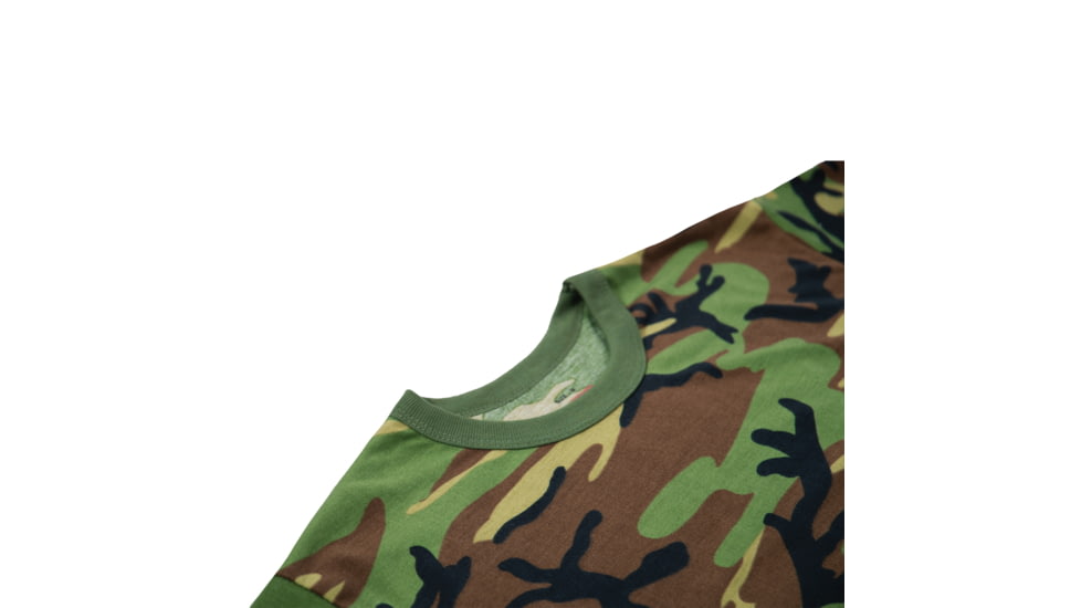 Rothco Moisture Wicking T-Shirts - Mens, Woodland Camo, Small, 95025-WoodlandCamo-S
