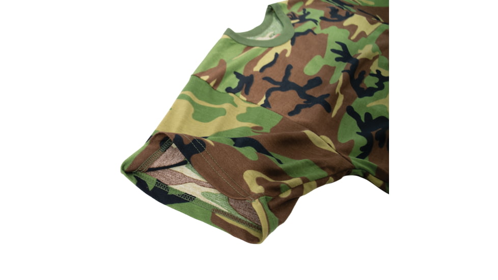 Rothco Moisture Wicking T-Shirts - Mens, Woodland Camo, Small, 95025-WoodlandCamo-S