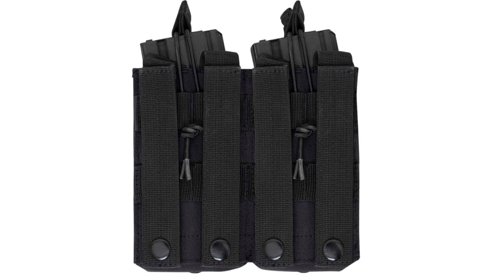 Rothco MOLLE Open Top Double Mag Pouch, Black, 31005-Black