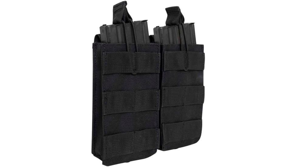 Rothco MOLLE Open Top Double Mag Pouch, Black, 31005-Black