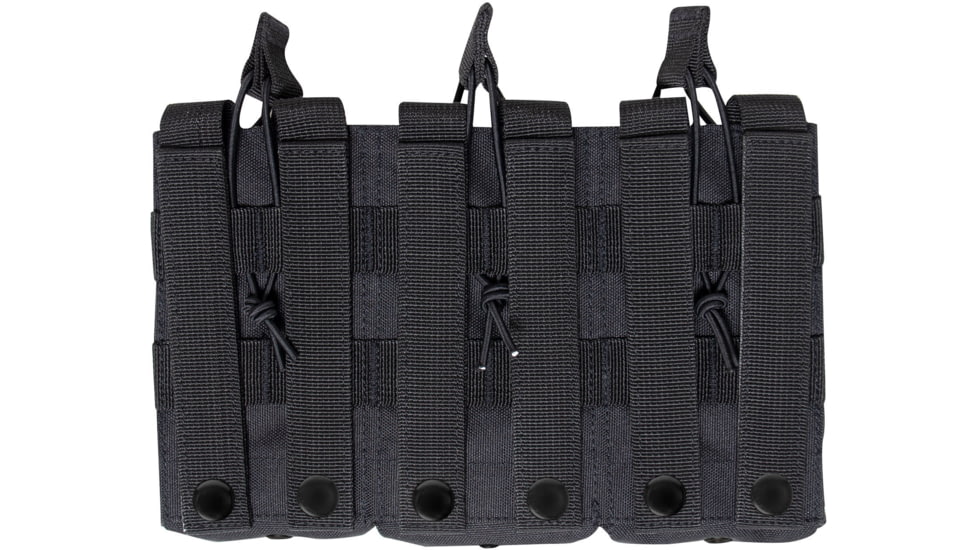 Rothco MOLLE Triple Kangaroo Rifle and Pistol Magazine Pouch, Black, 41008-Black