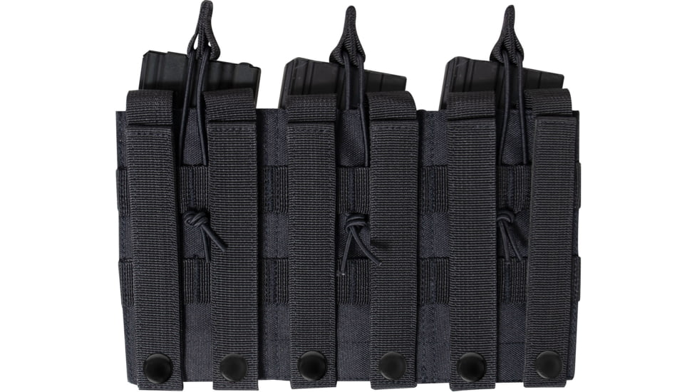 Rothco MOLLE Triple Kangaroo Rifle and Pistol Magazine Pouch, Black, 41008-Black
