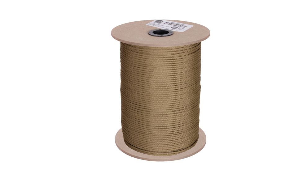 Rothco Nylon Paracord 550lb 1000 Ft Spool, Coyote Brown, 271-CoyoteBrown