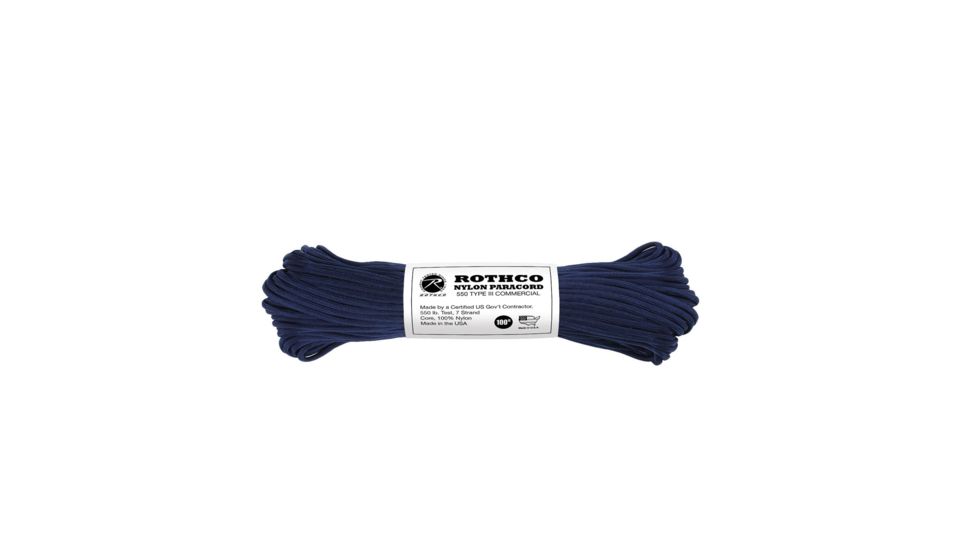 Rothco Nylon Paracord Type III 550 LB 100FT, Midnight Navy Blue, 124-MidnightNavyBlue