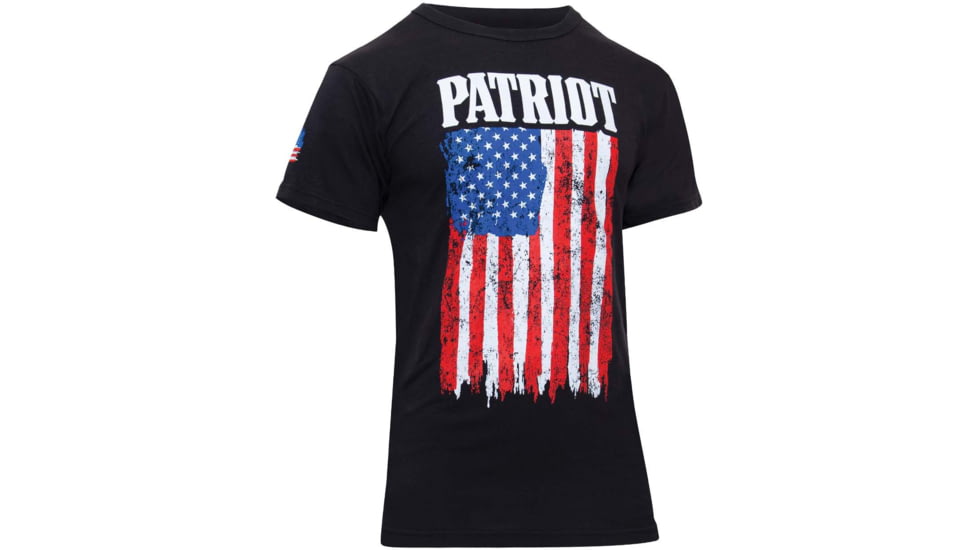 Rothco Patriot US Flag T-Shirt - Mens, Black, Small, 1680-S