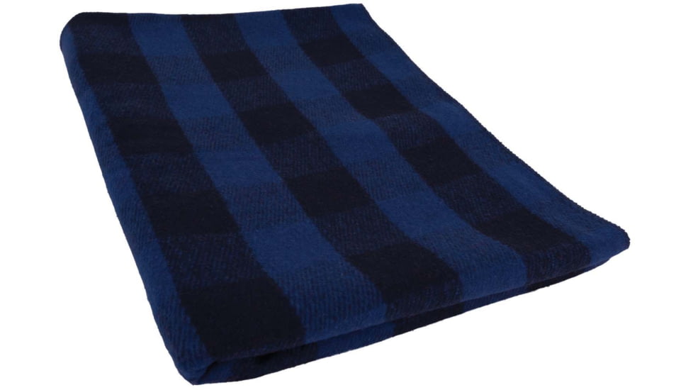 Rothco Plaid Wool Blanket, 62in x 80in, 11460-BluePlaid
