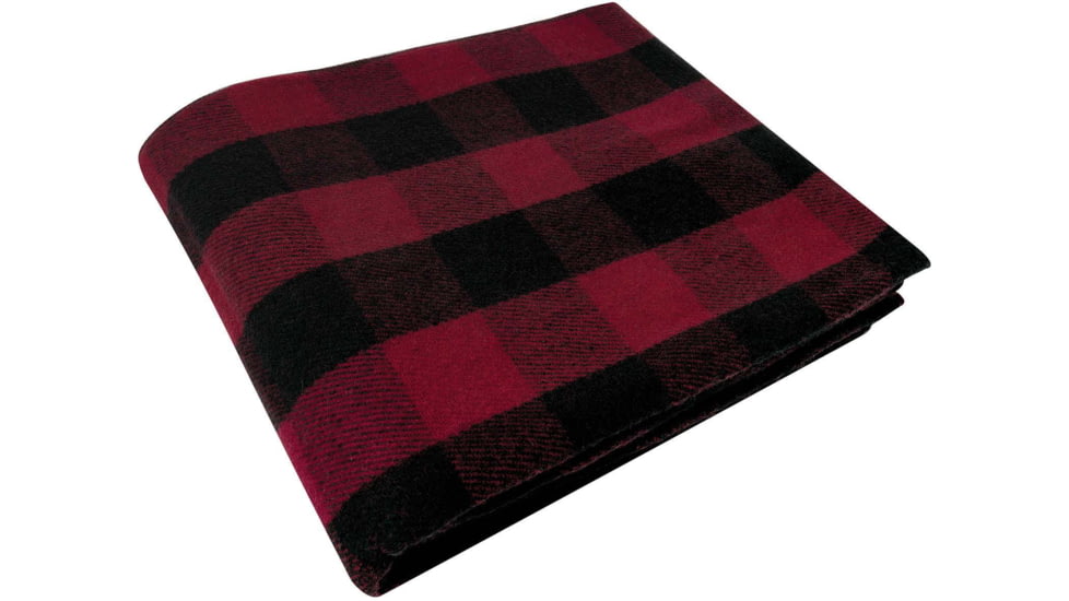 Rothco Plaid Wool Blanket 62x 80, Red Plaid, 1146-RedPlaid