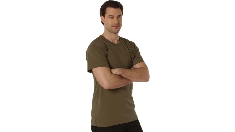 Rothco Pocket Moisture Wicking Poly T-Shirt - Mens, Brown, Extra Large, 56930-Brown-MoistureWicking-XL