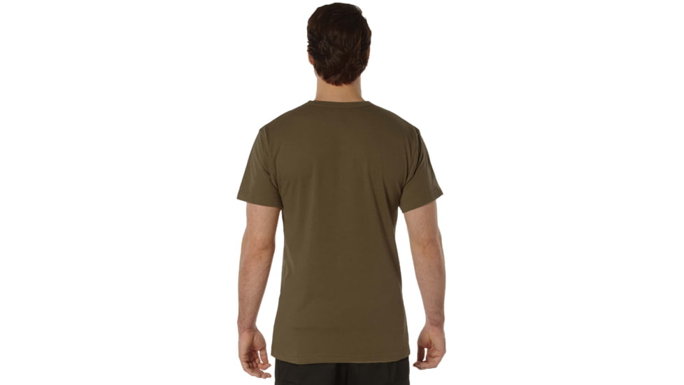 Rothco Pocket T-Shirt Collection Available In Cotton/Poly and Moisture Wicking Poly, Brown, Extra Large, Moisture Wicking, 56930-Brown-MoistureWicking-XL