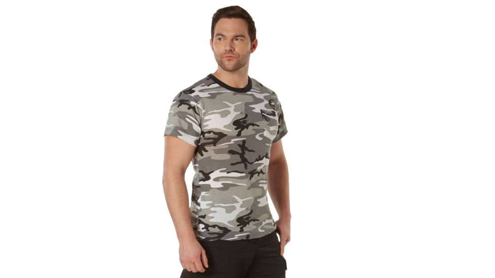 Rothco Pocket T-Shirt Collection Available In Cotton/Poly and Moisture Wicking Poly, City Camo, Extra Large, Moisture Wicking, 56950-CityCamo-MoistureWicking-XL
