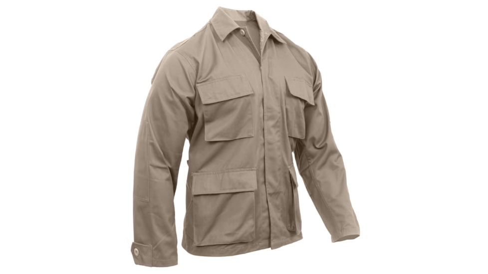 Rothco Poly/Cotton Twill Solid BDU Shirts, Khaki, XL, 7900-Khaki-XL