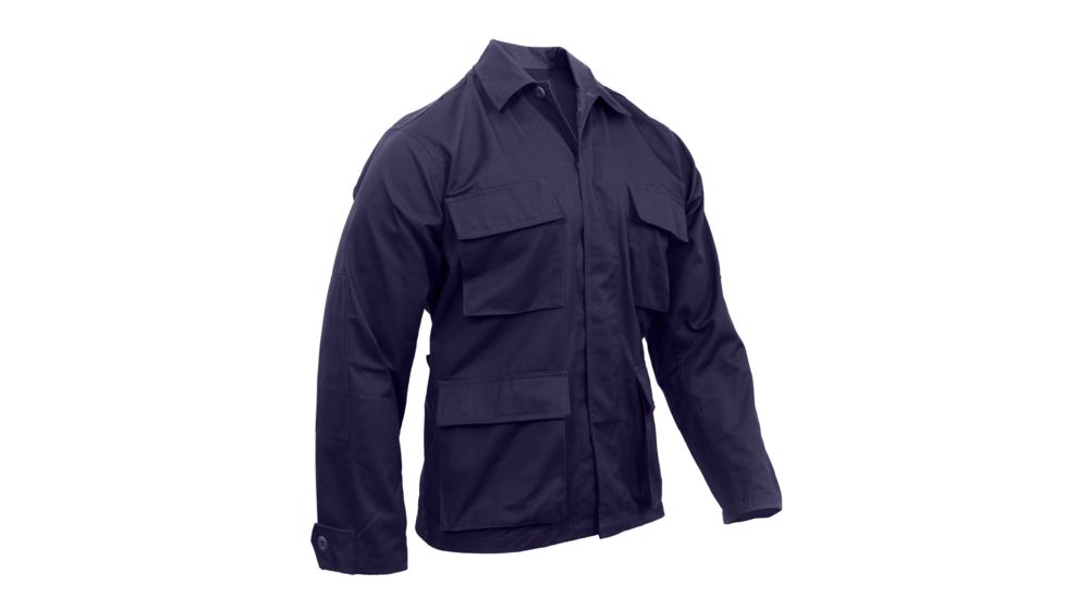 Rothco Poly/Cotton Twill Solid BDU Shirts, Navy Blue, XL, 8885-NavyBlue-XL