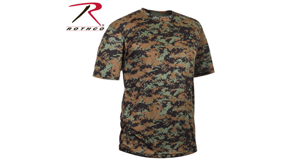 Rothco Polyester Performance T-Shirt, Woodland Digital Camo, 3XL, 44022-WoodlandDigitalCamo-3XL