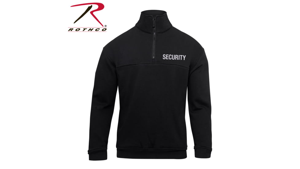 Rothco Security 1/4 Zip Job Shirt - Men's, Black, Small, 76500-S