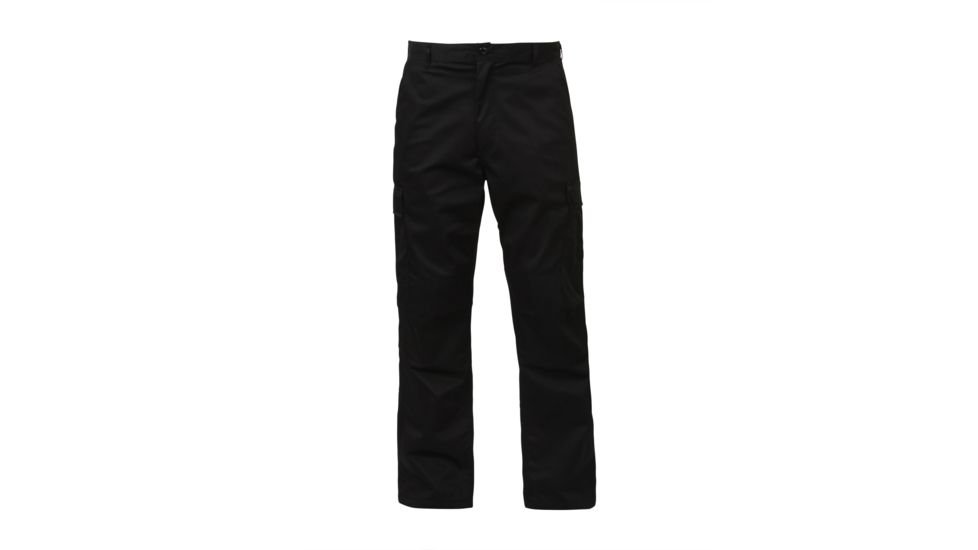 Rothco Relaxed Fit Zipper Fly BDU Pants, Black, 5XL, 2975-Black-5XL