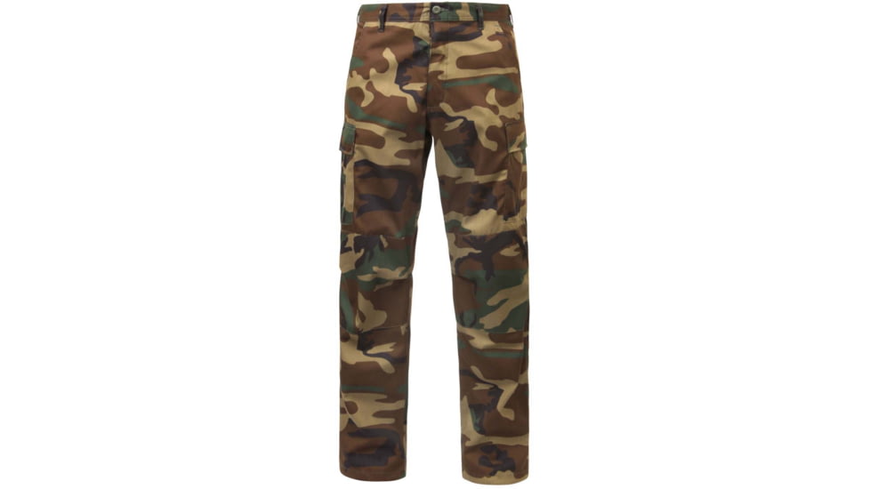 Rothco Relaxed Fit Zipper Fly BDU Pants, Woodland Camo, Extra Large, 2941-WoodlandCamo-XL