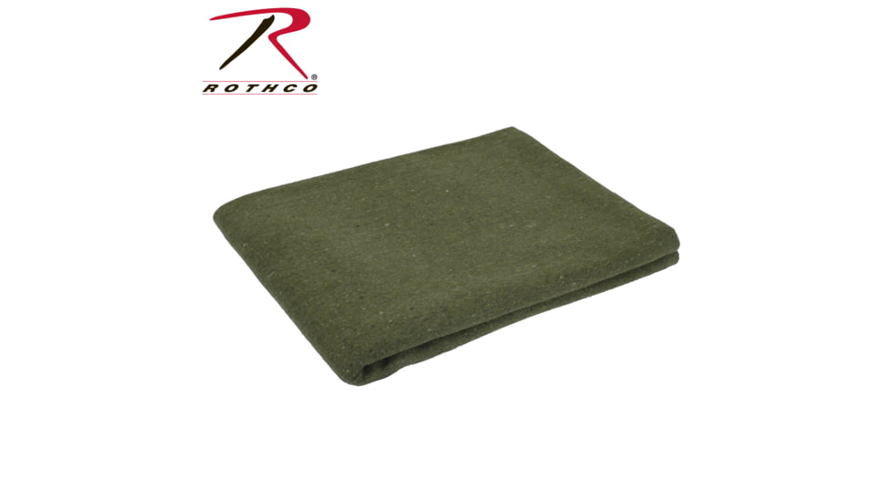 Rothco Wool Rescue Survival Blanket, Olive Drab, 66x90in, 10531-OliveDrab-66x90