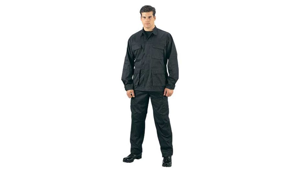 Rothco Rip-Stop BDU Pant, Black, Small Long, 5821-Black-S-Long27-31Waist3212-3512Length