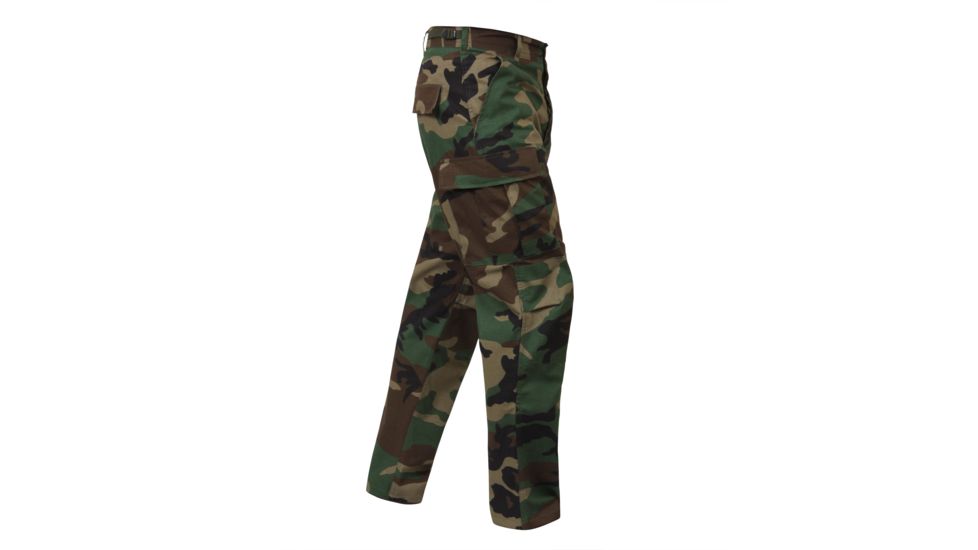 Rothco Rip-Stop BDU Pant, Woodland Camo, Small Long, 5957-WoodlandCamo-S-Long27-31Waist3212-3512Length