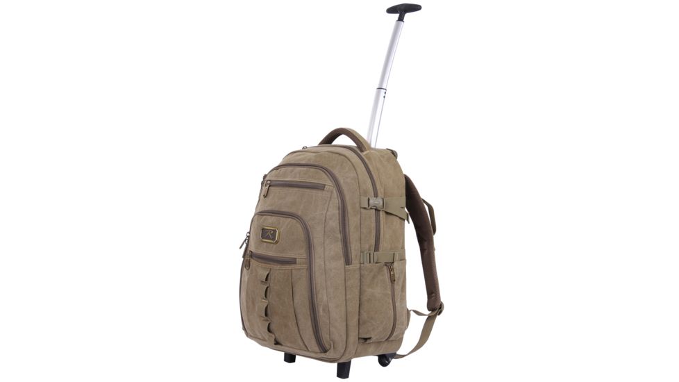 Rothco Rolling Canvas Backpack, Khaki, 20056-Khaki